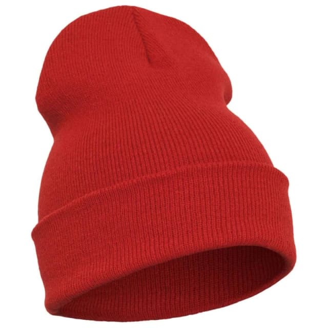 Flexfit Mens Knitted Cuffed Beanie in Red Red Male One Size