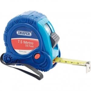 Draper Soft Grip Tape Measure Imperial & Metric 25ft / 7.5m 25mm