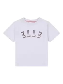 Elle Girls Fitted Crop Top - White, Size Age: 7-8 Years, Women