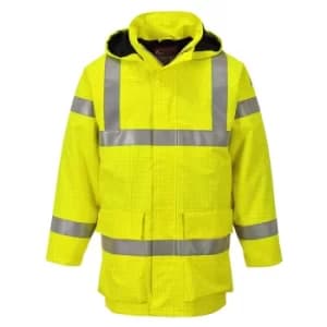 Biz Flame Hi Vis Flame Resistant Rain Multi Lite Jacket Yellow 2XL