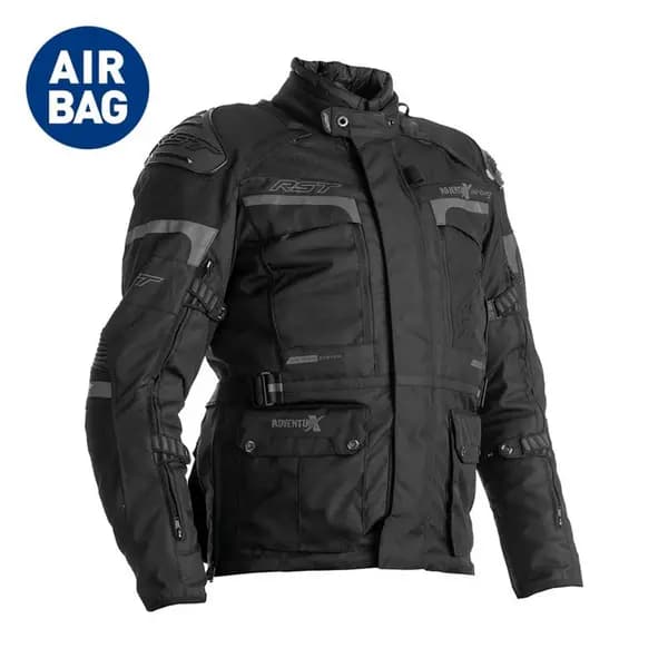 RST Adventure-X Airbag Jacket Black Grey Size 40