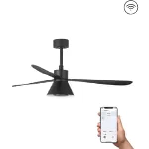 Faro Amelia Large Cone LED Black Ceiling Fan Smart, 6 Speed