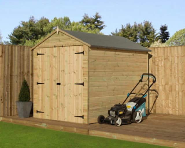 Empire Sheds Empire 9500 Premier Apex Shed Double Door 6X6 Pressure Treated Tongue And Groove Wooden Garden Shed (6' X 6' / 6ft X 6ft) (6X6)