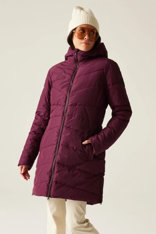 Dare 2b Womens Striking Waterproof Insulated Padded Jacket in Purple Size: 18 Purple Female 18