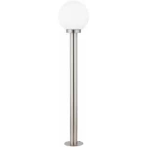 IP44 Outdoor Bollard Light Stainless Steel & Orb 1 x 60W E27 1000mm Lamp Post