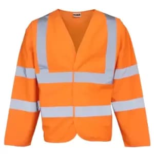 RTY High Visibility Unisex High Vis Motorway Coat (3XL) (Fluorescent Orange)