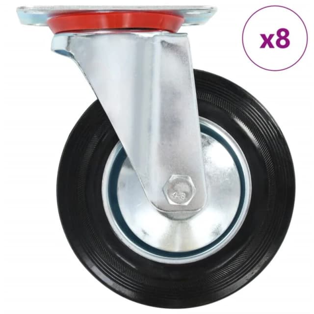 VIDAXL 8 pcs Swivel Casters 160 mm Vidaxl 8719883717784