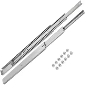 VEVOR Drawer Slides, 1 Pair 22" Soft Close Drawer Slides, Ball Bearing Side Mount Drawer Hardware Slides, 500 LBS Load Capacity 3-Section Full