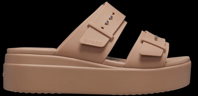 Crocs Womens Brooklyn Flat Sandals Flat Sandals 3 (34-35) Brown 22090905230