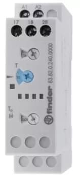 Finder DPNO Timer Relay, Star Delta, 24 240V ac/dc 0.05-10 min, 0.05-10 s, 0.05-10 d, 0.05-10h, DIN Rail Mount