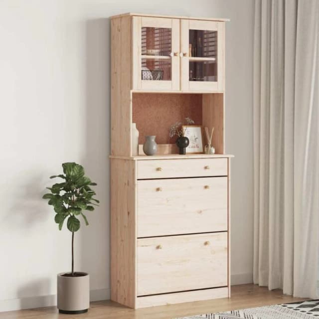 VIDAXL Highboard alta 77x35x188cm Solid Wood Pine Vidaxl 8720845886417