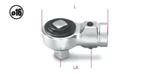 Beta Tools 614/50 Push-Through Ratchet for Torque Bar 1/2" Dr 006140002