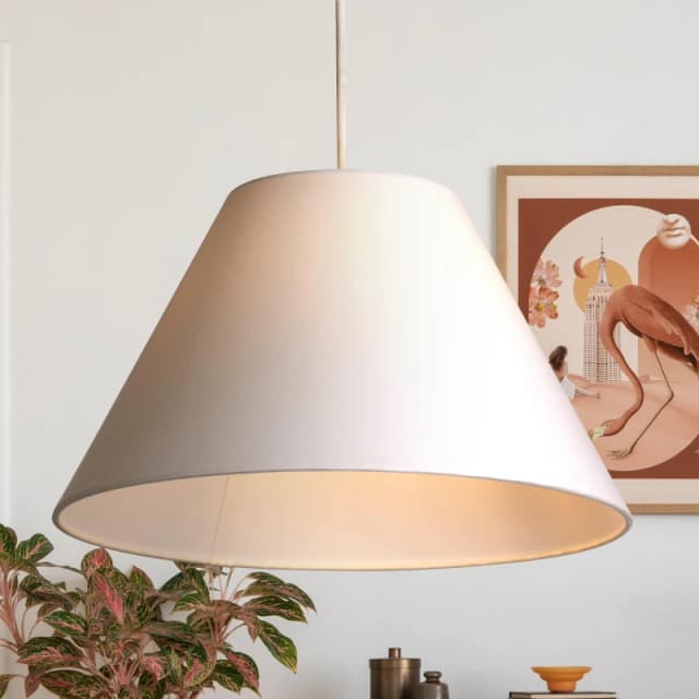 Lighting Collection White Tapered Shade White unisex One Size