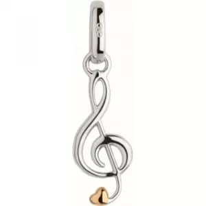 Ladies Links Of London Sterling Silver Keepsakes Treble Clef Heart Charm