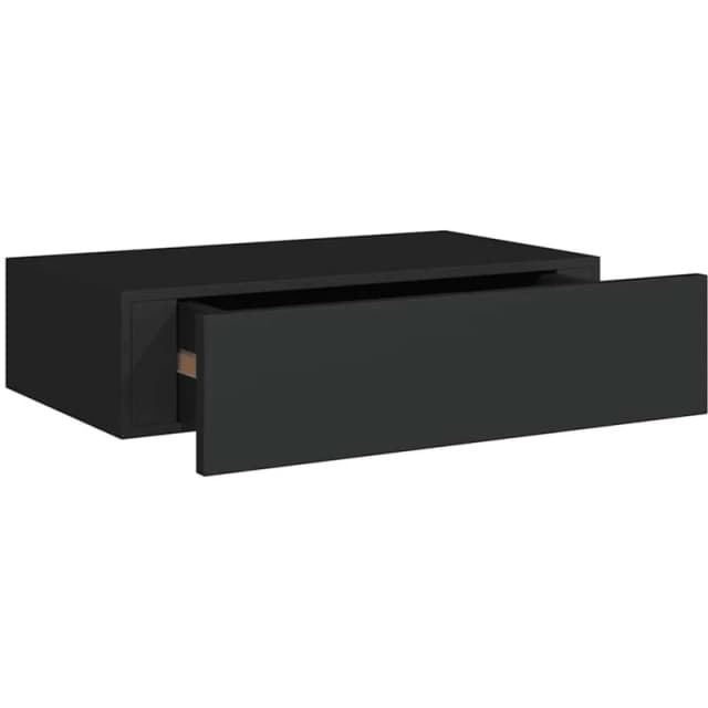 VIDAXL Wall-mounted Drawer Shelf Black 40x23.5x10cm mdf Vidaxl 8720286418680