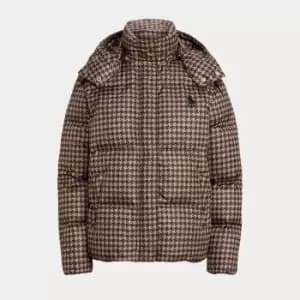 Polo Ralph Lauren Womens Carly Insulated-Coat - Houndstooth/Madison Red - M