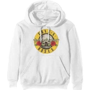 Guns N' Roses - Classic Logo Unisex Large Hoodie - White