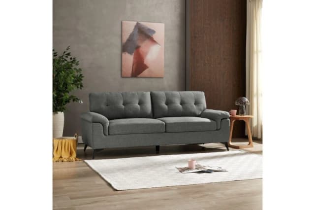 Home Detail Dylan 3 Seater Sofa Dark Grey
