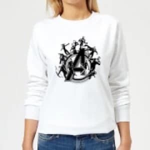 Avengers Endgame Hero Circle Womens Sweatshirt - White