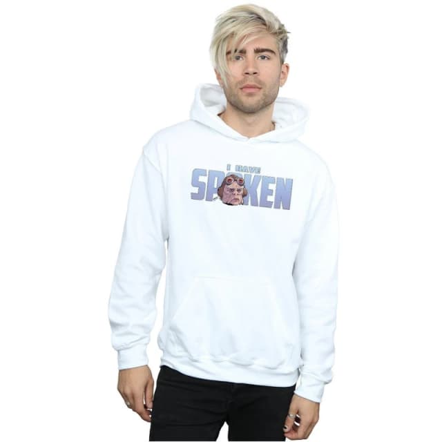 Star Wars Star Wars Men The Mandalorian Kuiil I Have Spoken Hoodie in White Size: Small White S Male 5059400668247