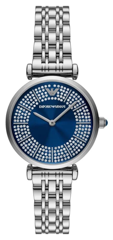 Emporio Armani AR11627 Womens (32mm) Blue Crystal-Set Dial Watch