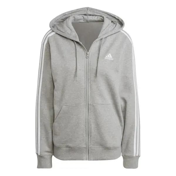 adidas 3 Stripe Zip Track Hoodie Ladies Zip Hoodies XXS (0-2) Grey 66532302170