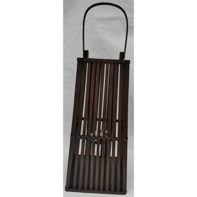 Hill Interiors Large Silo Lantern With Glass Holder - Wicker - L35 X W35 X H88 Cm