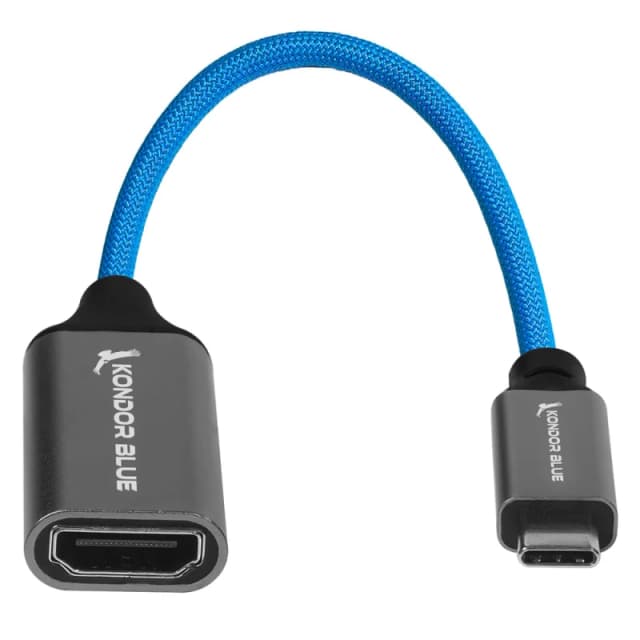 Kondor Blue KB-USBC-HDMIF interface hub USB Type-C Blue. Black