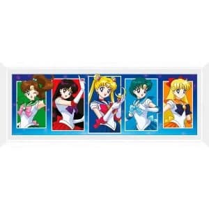 Sailor Moon Characters (White Frame) Framed Collector Print