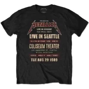 Metallica - Seattle '89 Unisex XX-Large T-Shirt - Black