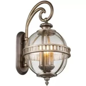 Elstead Lighting - Elstead Kichler Halleron Outdoor Wall Lantern Burnished Bronze, IP44