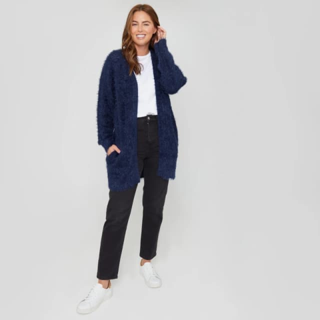 Be You Fluffy Cardigan - Blue Blue 8 - 10