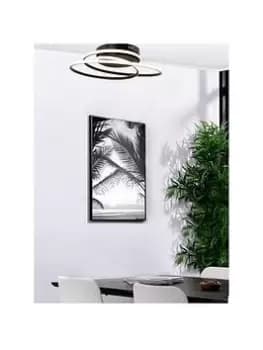 Bhs Pei Rings LED Flush Light Fitting - Satin Black