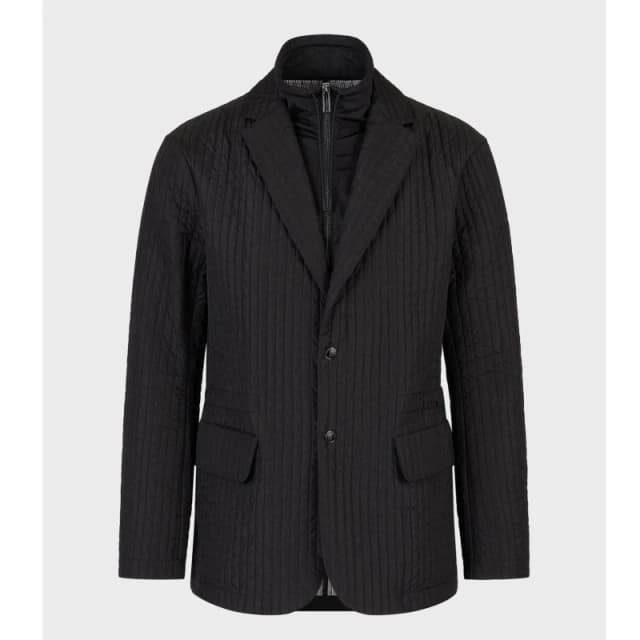 Emporio Armani Quilted Blazer Black male 36R