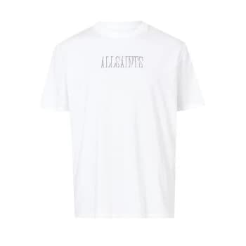 AllSaints Short Sleeve Shadow T Shirt - White