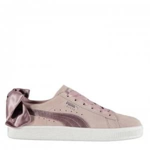 Puma Bow Suede Trainers - Elderberry