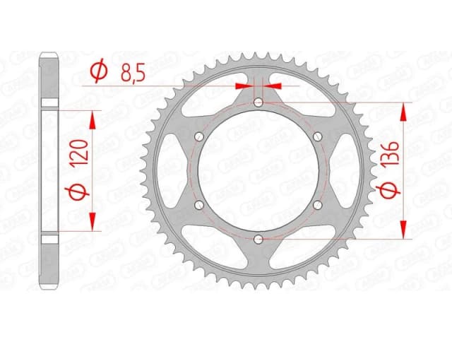 AFAM Steel Standard Rear Sprocket 12313 - 428