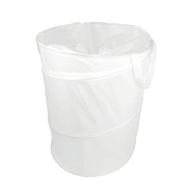Premier Housewares Pop Up Storage Hamper, Drawstring Top White