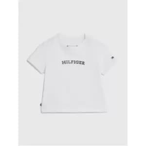 Tommy Hilfiger Baby Curved Monotype Tee S/S - White