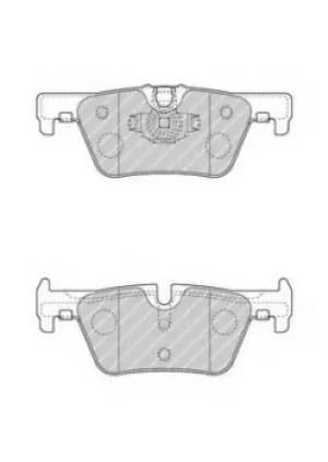Ferodo FDB4670 Brake Pad Set Rear Axle Premier Car