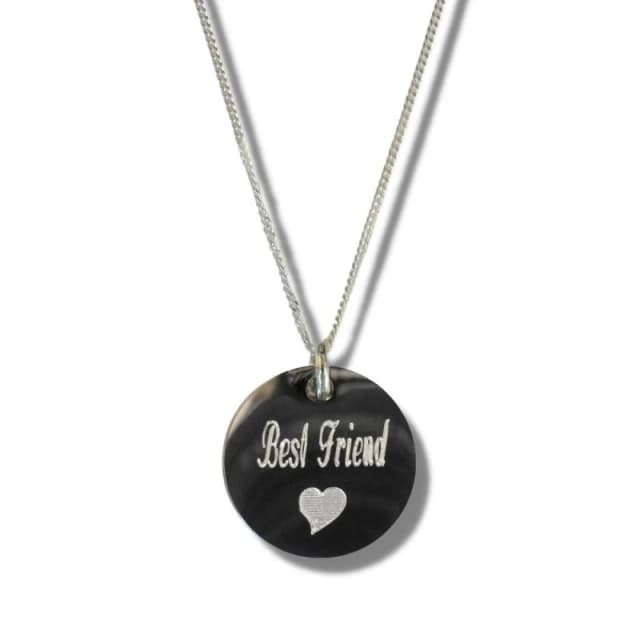 Aye Do Gifts Best Friend Disc Necklace & Heart Symbol Ideal Birthday or Christmas Gift