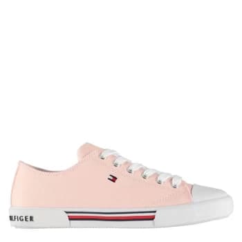 Tommy Hilfiger Tommy Canvas Low Lace Trainers - Pink