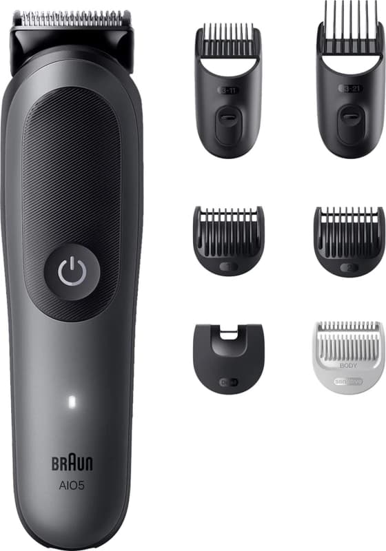 BRAUN Series 5 AIO5520 7-in-1 Wet & Dry Trimmer - Grey, Silver/Grey 8700216429733
