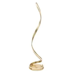 Aria Integrated LED Floor Lamp Gold Leaf, White Acrylic
