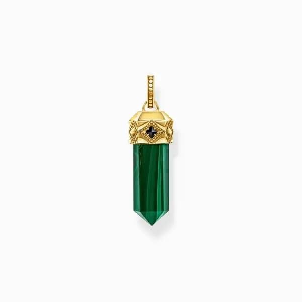 Thomas Sabo Sterling Silver Sterling Silver Gold Plated Zirconia Green