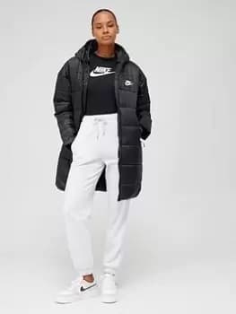 Nike NSW Synthetic Repel HD Parka - Black/White, Size S, Women