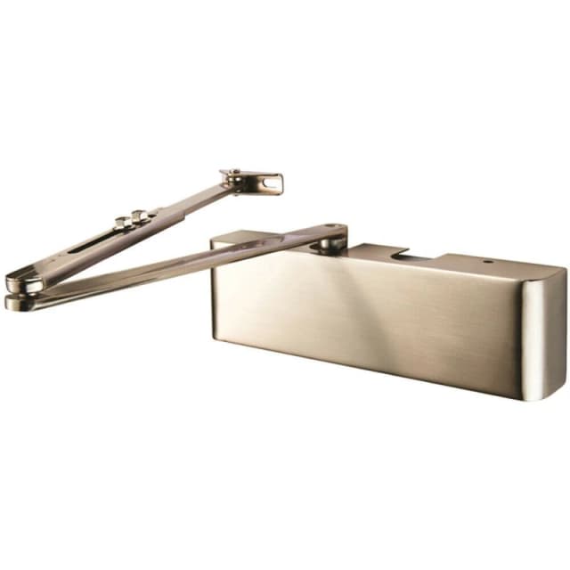 Loops Full Cover Overhead Door Closer Variable Power 2 5 Satin Nickel Plated Metallics