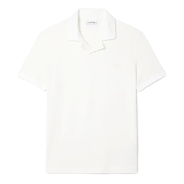 Lacoste Classic Fit Open Neck Paris Polo Shirt White male M