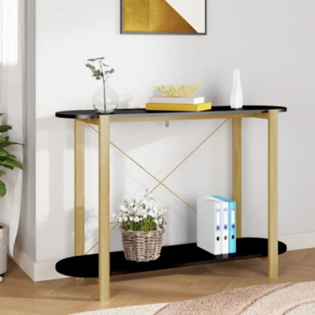 Vidaxl Console Table Black 110X38X75cm Engineered Wood, Black 345691