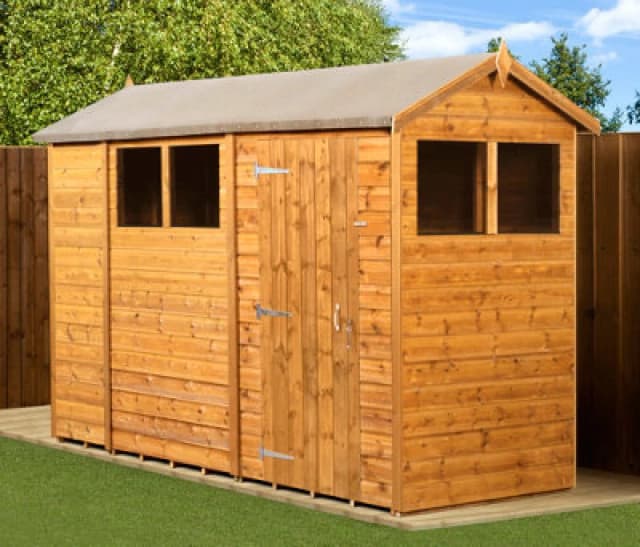 Empire Sheds Empire Modular Apex 4X10 Dipped Treated Tongue And Groove Wooden Garden Shed Windows (4' X 10' / 4ft X 10ft) (4X10)